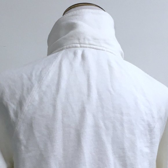 James Perse white fray edge french terry cardigan jacket top 2 M - Picture 7 of 8